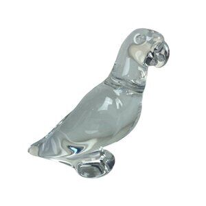 Baccarat Fine Crystal Parrot Bird Figure, Made in France, Luxury